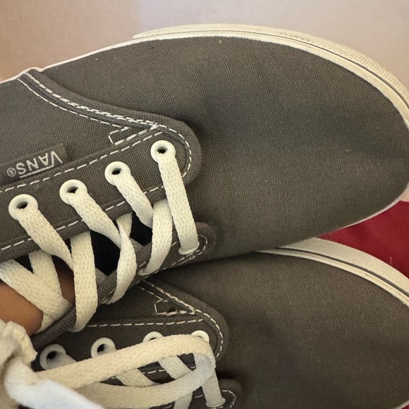 VANS Atwood Low Top Pewter Dark Gray Canvas Women Skate Shoe Sneaker Size 7 EUC - Picture 13 of 15